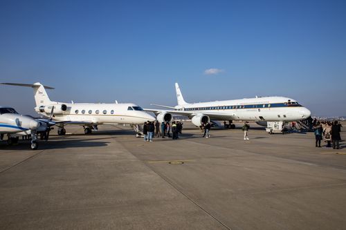 아시아 대기질 공동조사에 참여하는 NASA 관측기(오산=연합뉴스) 이재영 기자 = '아시아 대기질 공동 조사'(ASIA-AQ)를 위해 16일 오산 공군기지에 온 미국 항공우주국(NASA) 관측기. 2024.2.16 jylee24@yna.co.kr