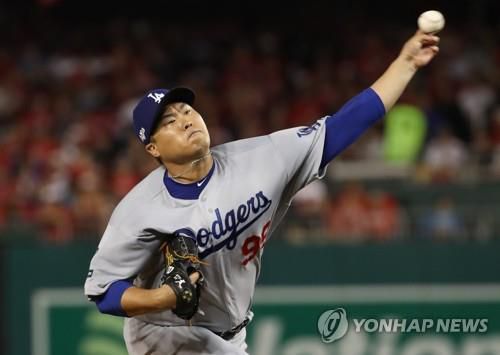 류현진의 전성기인 2019년 투구 장면[연합뉴스 자료사진]