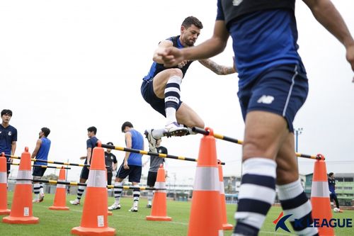1월 서울 이랜드의 태국 전지훈련장에서 오스마르의 모습[한국프로축구연맹 제공. 재판매 및 DB 금지]