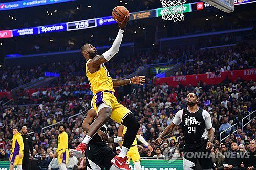 LA 레이커스의 르브론 제임스[USA투데이=연합뉴스]