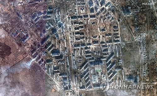 지난달 함락 직전의 아우디이우카의 모습을 담은 위성사진[로이터=연합뉴스 자료사진. 맥사 테크놀로지스 제공. 재판매 및 DB금지]