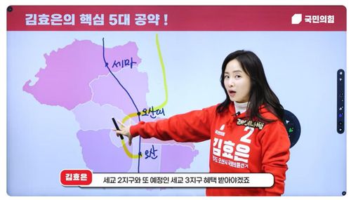 '인강' 콘셉트 공약 동영상 오산 국힘 김효은 후보[캠프 제공. 재판매 및 DB 금지]