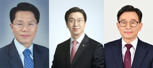 민주 한경호·국힘 강민국·무소속 김병규 후보(기호순)[선관위 제공. 재판매 및 DB 금지]