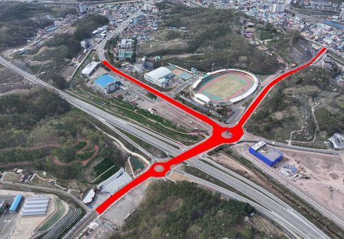 세계국악엑스포로(사진 붉은색)[영동군 제공. 재판매 및 DB금지]