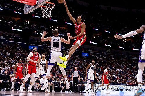 뉴올리언스와 새크라멘토의 경기 모습. [로이터=연합뉴스] Mandatory Credit: Stephen Lew-USA TODAY Sports