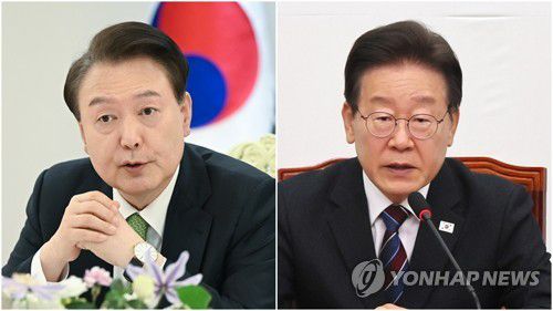 윤석열 대통령(왼쪽)과 더불어민주당 이재명 대표[연합뉴스 자료사진]