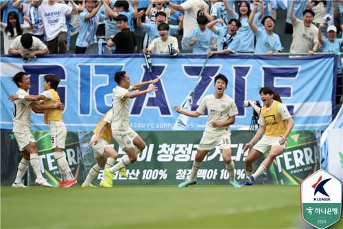 동점골 넣고 기뻐하는 정재상[한국프로축구연맹 제공. 재판매 및 DB 금지]