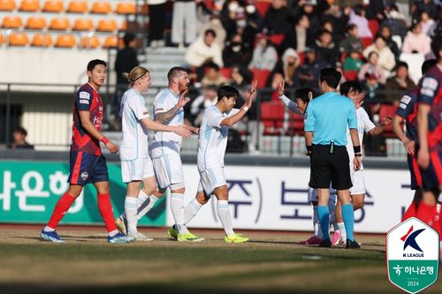 골세리머니를 펼치는 울산 HD 장시영[한국프로축구연맹 제공. 재판매 및 DB 금지]