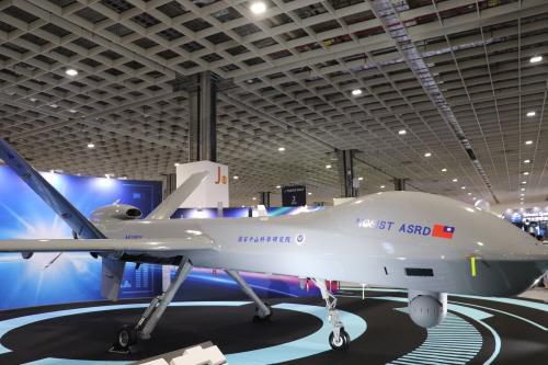 대만산 공격용 대형 무인기 텅윈(MU1811)[촬영 김철문]