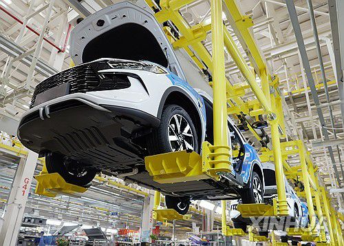 중국 전기차 제조업체 비야디(BYD) 공장[신화 연합뉴스 자료사진. 재배포 및 DB 금지]