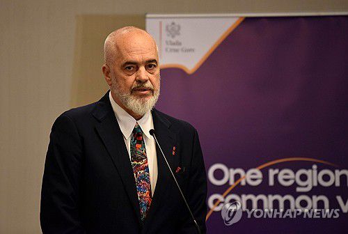 에디 라마 알바니아 총리[EPA 연합뉴스 자료사진. 재판매 및 DB 금지]