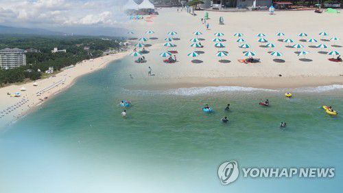 동해안 해수욕장 (CG)[연합뉴스TV 제공]