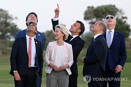 주요 7개국(G7) 정상들[AFP 연합뉴스 자료 사진. 재판매 및 DB 금지]