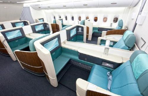 비행기 퍼스트클래스의 모습[인터넷 캡처 사진]