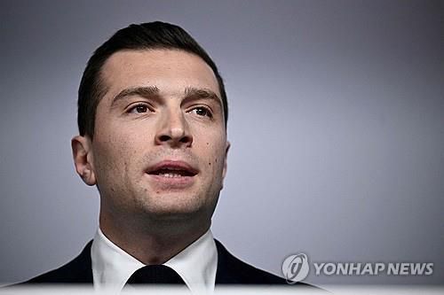 프랑스 극우 정당 국민연합(RN)의 당대표 조르당 바르델라[AFP=연합뉴스 자료사진. 재판매 및 DB금지]