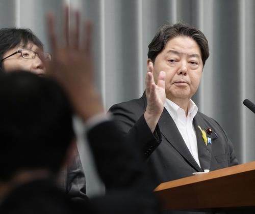하야시 요시마사 일본 관방장관[교도 연합뉴스 자료사진. 재판매 및 DB 금지]