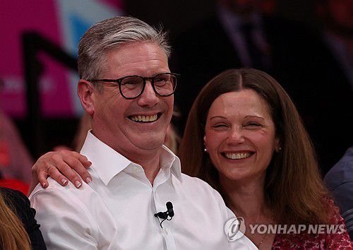 스타머 대표와 부인 빅토리아[로이터 연합뉴스 자료사진]