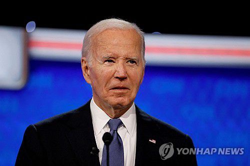 대선후보 토론에 나선 조 바이든 미국 대통령[로이터 연합뉴스자료사진. 재판매 및 DB 금지]