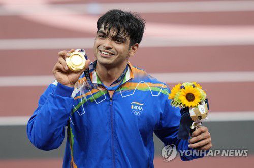 도쿄올림픽 육상 금메달리스트 인도의 초프라[EPA=연합뉴스]