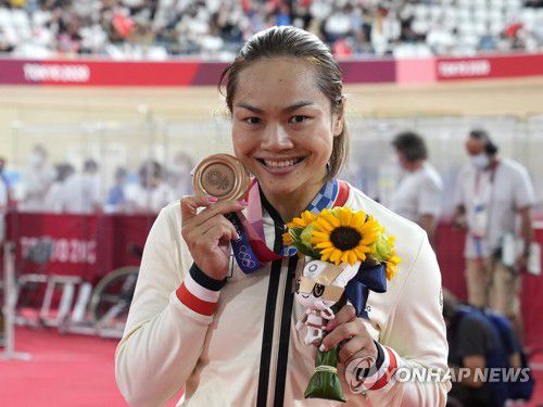 도쿄올림픽 사이클 동메달리스트 홍콩의 리[EPA=연합뉴스]