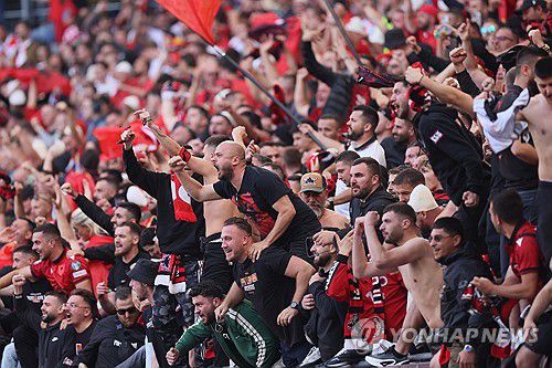 알바니아 관중[EPA=연합뉴스]