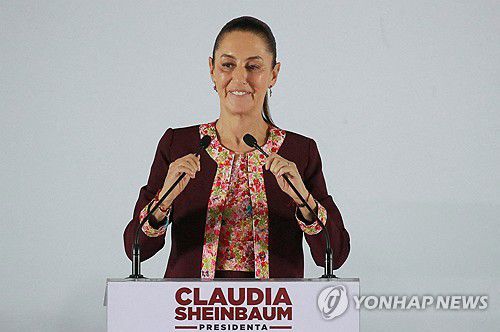 클라우디아 세인바움 멕시코 대통령 당선인[로이터 연합뉴스자료사진. 재판매 및 DB 금지]