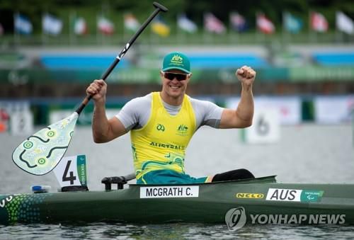 2020 도쿄패럴림픽에 출전해 금메달을 딴 호주의 카누 선수 커티스 맥그래스[EPA 연합뉴스 자료사진. 재판매 및 DB 금지]