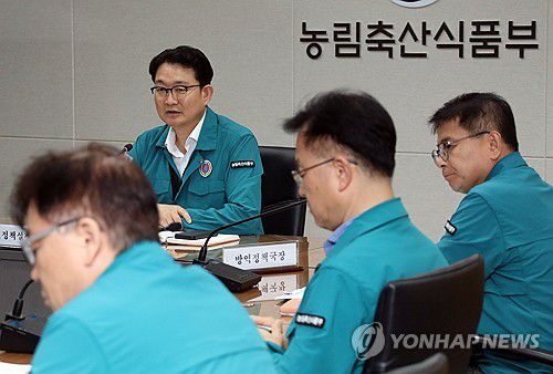 농식품부, 한우농장 럼피스킨 발생 대책 회의(세종=연합뉴스) 배재만 기자 = 농림축산식품부 김종구 농업혁신정책실장이 12일 오전 정부세종청사 농식품부 재난상황실에서 강원 양구군 소재 한우농장 럼피스킨 발생에 따른 럼피스킨 가축질병방역대책본부 회의를 주재하고 있다. 2024.9.12 scoop@yna.co.kr