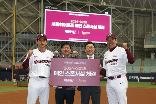 키움증권과 메인스폰서십 계약을 맺은 히어로즈[히어로즈 제공. 재판매 및 DB 금지]