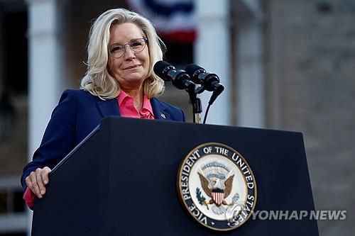 발언하는 체니[리펀[위스콘신] 로이터=연합뉴스. 재판매 및 DB 금지