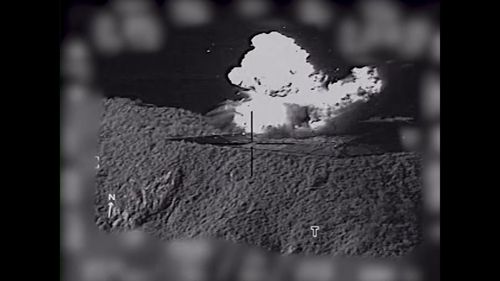 표적에 명중한 타우러스[공군 제공. 재판매 및 DB 금지]