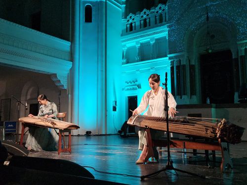 세르비아서 2인조 국악그룹 '달음' 공연[주세르비아 한국대사관 제공. 재판매 및 DB 금지]