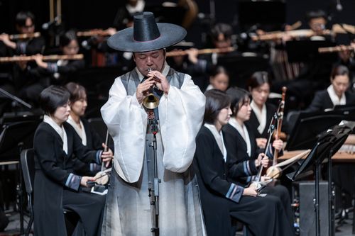 태평소 연주자 김상연의 연주 모습[세종문화회관 제공. 재판매 및 DB 금지]