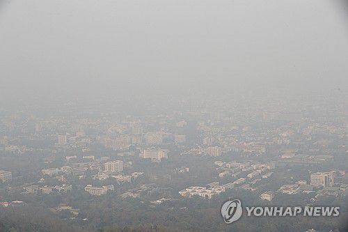 초미세먼지 뒤덮인 태국 치앙마이 [EPA 연합뉴스 자료사진. 재판매 및 DB 금지]