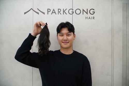 3년 기른 머리카락을 기부한 이유석.[KPGA 제공. 재판매 및 DB 금지]