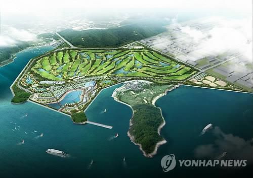 웅동1지구 개발사업 조감도[연합뉴스 자료사진]