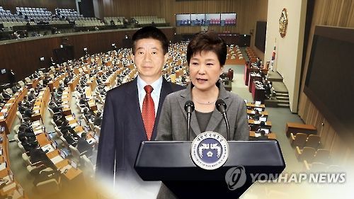 노무현·박근혜 전 대통령 탄핵소추안 가결(CG)[연합뉴스TV 제공]