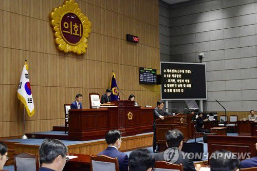 광주시의회 본회의[광주시의회 제공]