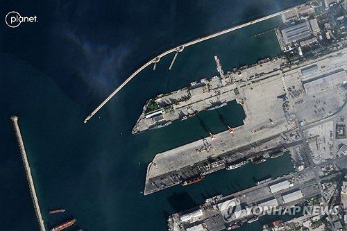 시리아 타르투스에 있는 러시아군의 지중해 해군기지[AFP 연합뉴스 자료사진. 재판매 및 DB 금지]