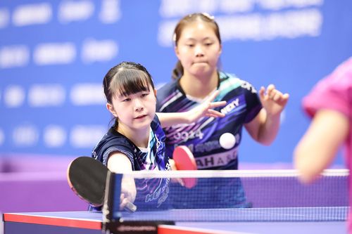 종합선수권대회에서 여자복식 경기하는 허예림(왼쪽)[대한탁구협회 제공. 재판매 및 DB 금지]