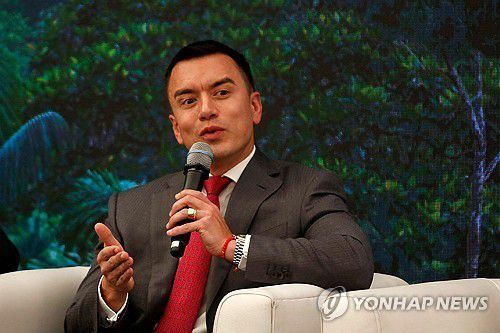 다니엘 노보아 에콰도르 대통령[AFP 연합뉴스 자료사진. 재판매 및 DB 금지]