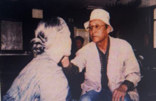 분장 중인 고인[책 '한국 영화를 말한다 : 한국 영화의 르네상스 2' 재촬영]