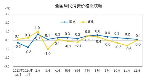 중국 2024년 월별 소비자물가지수 상승률상승률 그래프의 파란색은 전년 동기 대비이며, 노란색은 전월 대비. [중국 국가통계국 웹사이트 캡처. 재판매 및 DB금지]