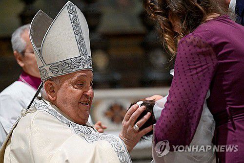 프란치스코 교황[로이터 연합뉴스 자료사진. 재판매 및 DB 금지]