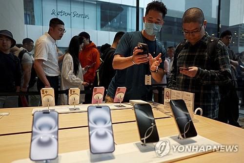 중국의 애플 매장[로이터 연합뉴스 자료사진. 재판매 및 DB 금지]