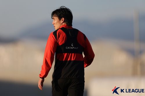 지난달 튀르키예 전지훈련 중이던 강원 이유현.[한국프로축구연맹 제공. 재판매 및 DB 금지]