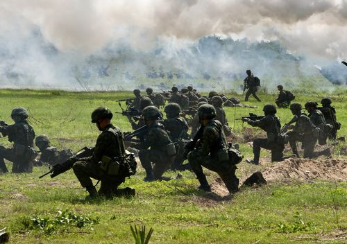 태국 해안의 상륙군[해병대사령부 제공. 재판매 및 DB 금지]
