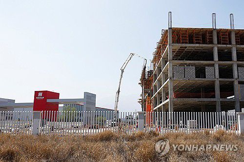 멕시코에 구축 중인 중국 산업단지 모습[살리나스 빅토리아 로이터=연합뉴스. 재판매 및 DB 금지]