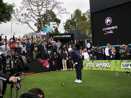 첫 홀 욘 람의 티샷 전 모습. [촬영= 김동찬]