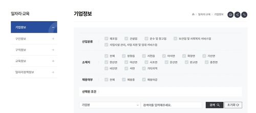 서천군 일자리 누리집 전면 개편[누리집 갈무리]